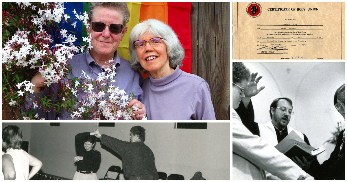 We’re celebrating our 37th anniversary! Share the joy with classic photos, musical and artistic tributes, and a donation for Q Spirit. Check out photos of our 1987 church wedding, 2016 legal marriage and LGBTQ activism. #FaithfullyLGBT