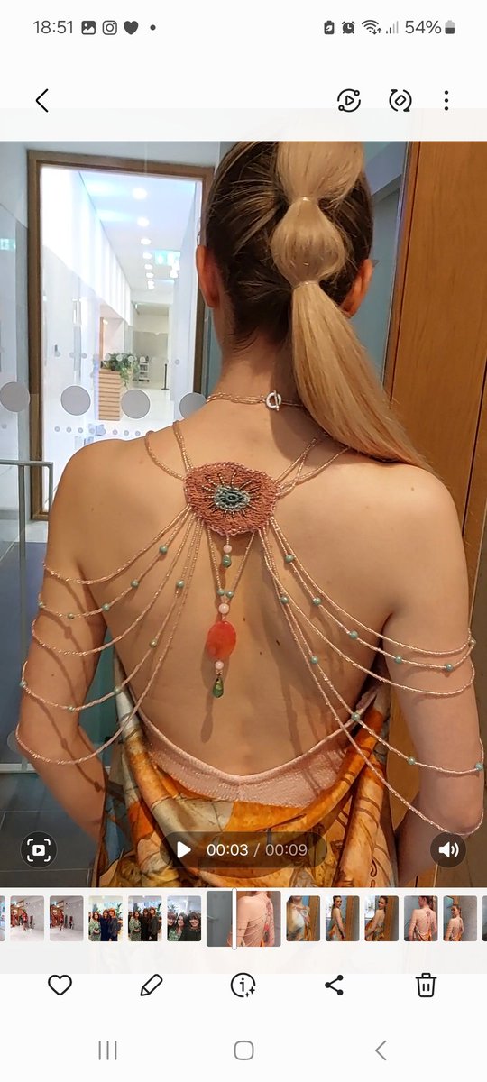 This was a collaboration with my fellow <a href="/CIFDtweets/">CIFD</a> member <a href="/HazelGreene_/">Hazel Greene</a> where we designed a dress using my #knitwear #crochet and #handbeading with Hazel's #handpainted #silkscarf 
#Irishfashion #riverfestlimerick