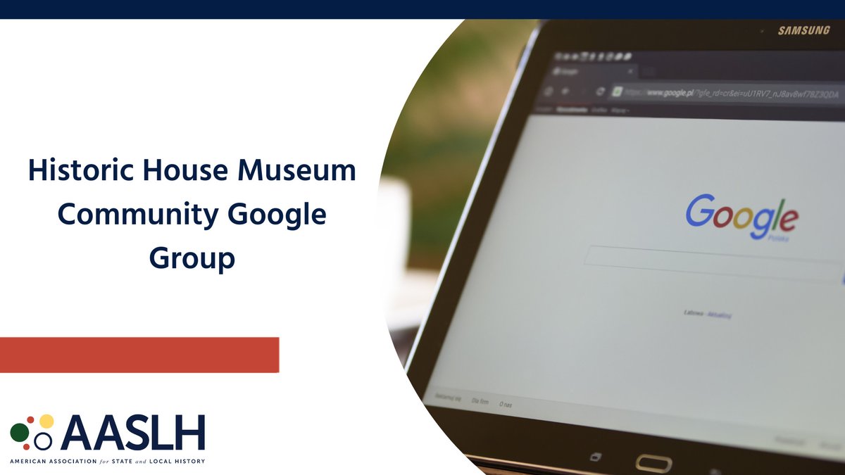 Keep up with others working in historic house museums with AASLH's Historic House Museum Community Google Group. You can ask questions, share resources and news, and stay connected on the latest trends. Click the Ask to Join Group button to gain access at tinyurl.com/HistoricHouseG….