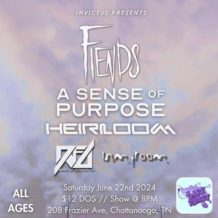 SICK SHOW ANNOUNCEMENTS 🗣️
We’re linking up with <a href="/fiendsfla/">Fiends</a> <a href="/whoisheirloom/">𝙃𝙀𝙄𝙍𝙇𝙊𝙊𝙈</a> next month!

6/21 Asheville, NC • 27 Club Asheville

6/22 Chattanooga, TN • The Dark Roast

Get to a gig 🤘