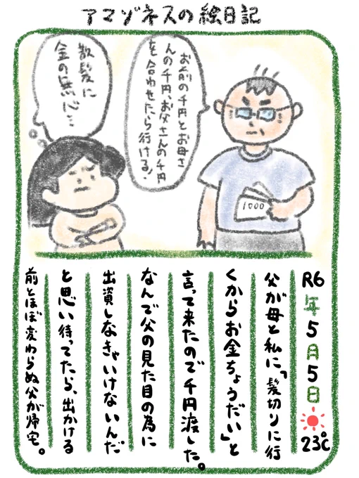 【絵日記】お小遣い制の厳しさ 