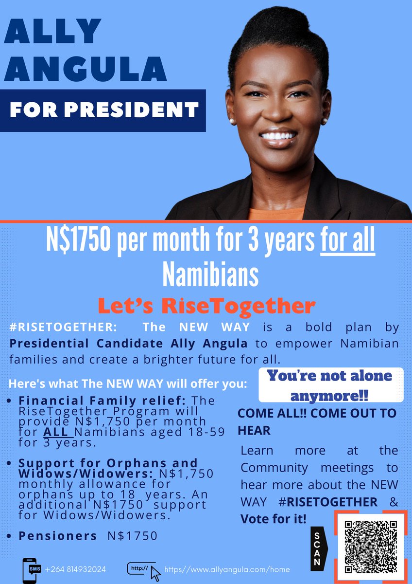 📣ANNOUNCEMENT 📣 This time Namibians are not just voting so that others can get into positions but voting for themselves to benefit directly from their Government! Let’s move away from the stand point that only the following people get to benefit from the national cake: 1)