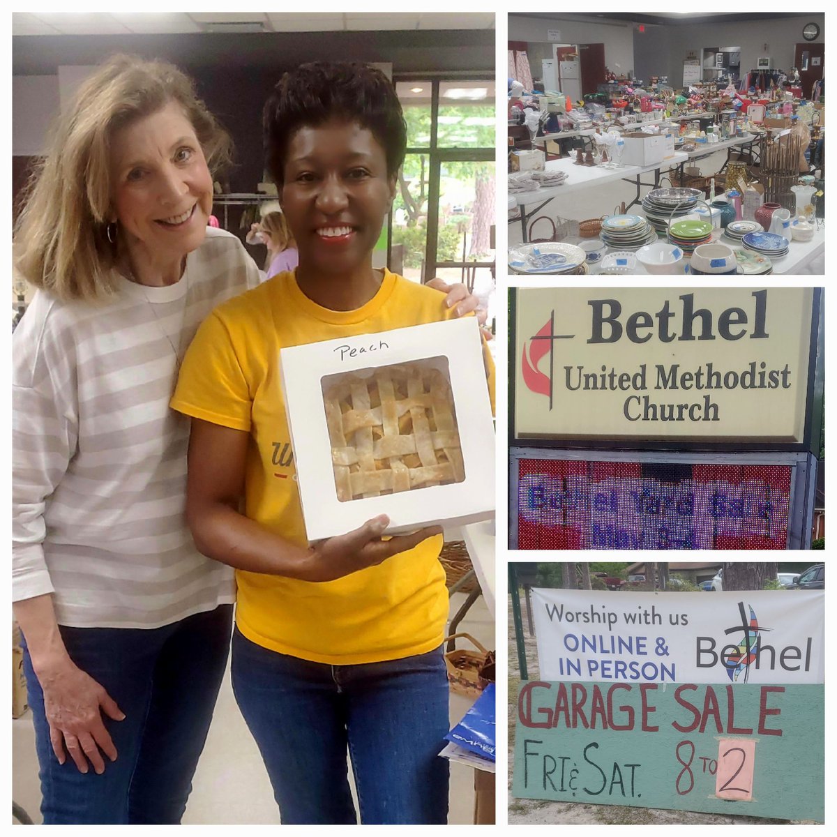 #forestacressc #garagesale
#peachpie 🍑🥧

Dropped in at the Garage Sale at 
Bethel Methodist Columbia & met some wonderful church members and residents, I also snagged one of Nola Armstrong's FAMOUS DESSERTS, The Peach Pie. Look forward to working with the Forest Acres Community