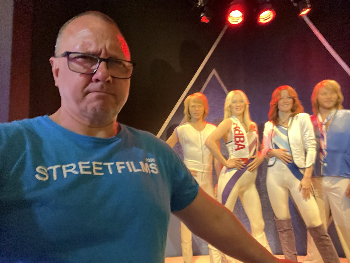 Almost every @Streetfilms trip I take I don’t get to do many cultural or traditional touristy things. I knew this time visiting Stockholm that had to change. So at the very end of my final day I went the @ABBA Museum and it was very glorious! BTW: they’re @Streetfilms fans.