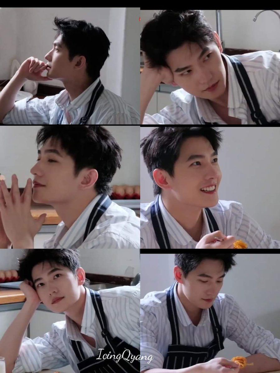 #YangYang杨洋 in #abstracted poses wearing his apron after a bit of cooking tasting his own dish. See that #alluringsmile of his? Truly captivating. Charming and #dreamworthy 
#godofvisuals #gorgeousness #thisisnow