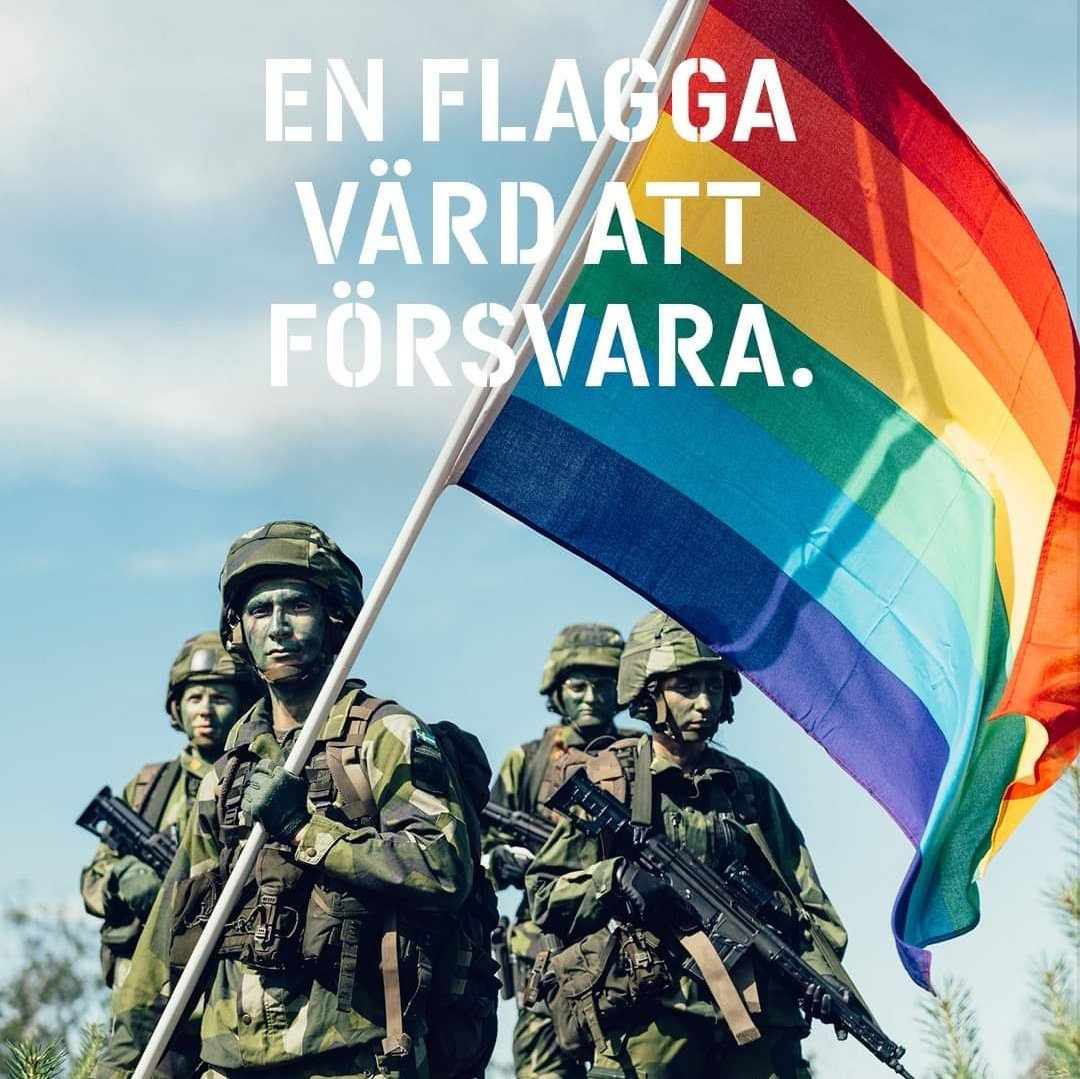 En öppen fråga till det blåbruna homofobiska Sverige. Är denna flaggan värd att försvara? Eller får homosexuella svensk kvinnor och män klara sig själva?