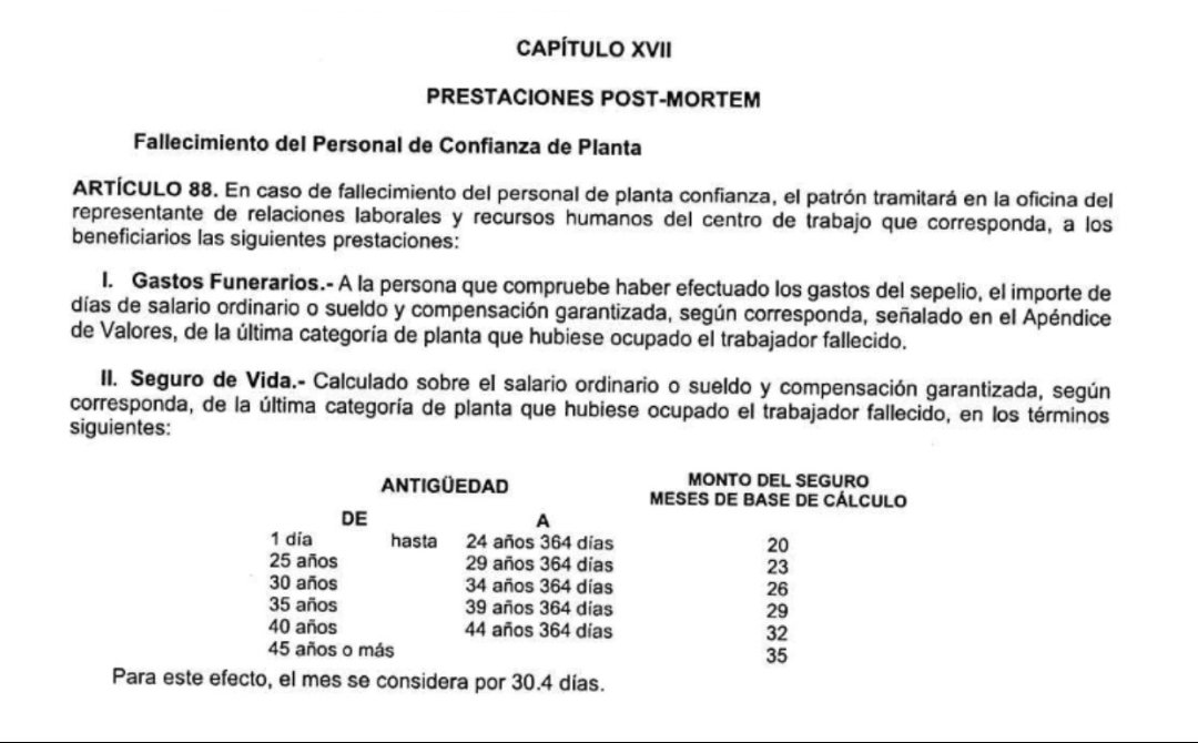 Me puse a revisar el enorme expediente de María Amparo Casar y ¿qué creen? De acuerdo con los reglamentos que el propio @GobiernoMX publica en ningún lado dice que la pensión post-mortem esté reservada a accidentes de trabajo.  Todo indica que la pensión es 100% legal.