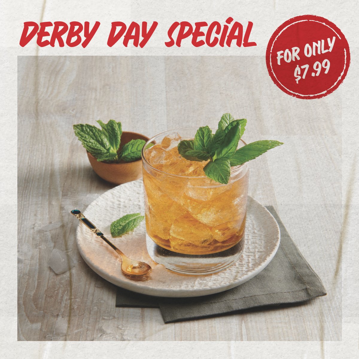 🌹🏇 Saddle up for Derby Day with a Mint Julep for only $7.99! Come by your local Taco Mac so you can enjoy this classic cocktail and watch the race in style!