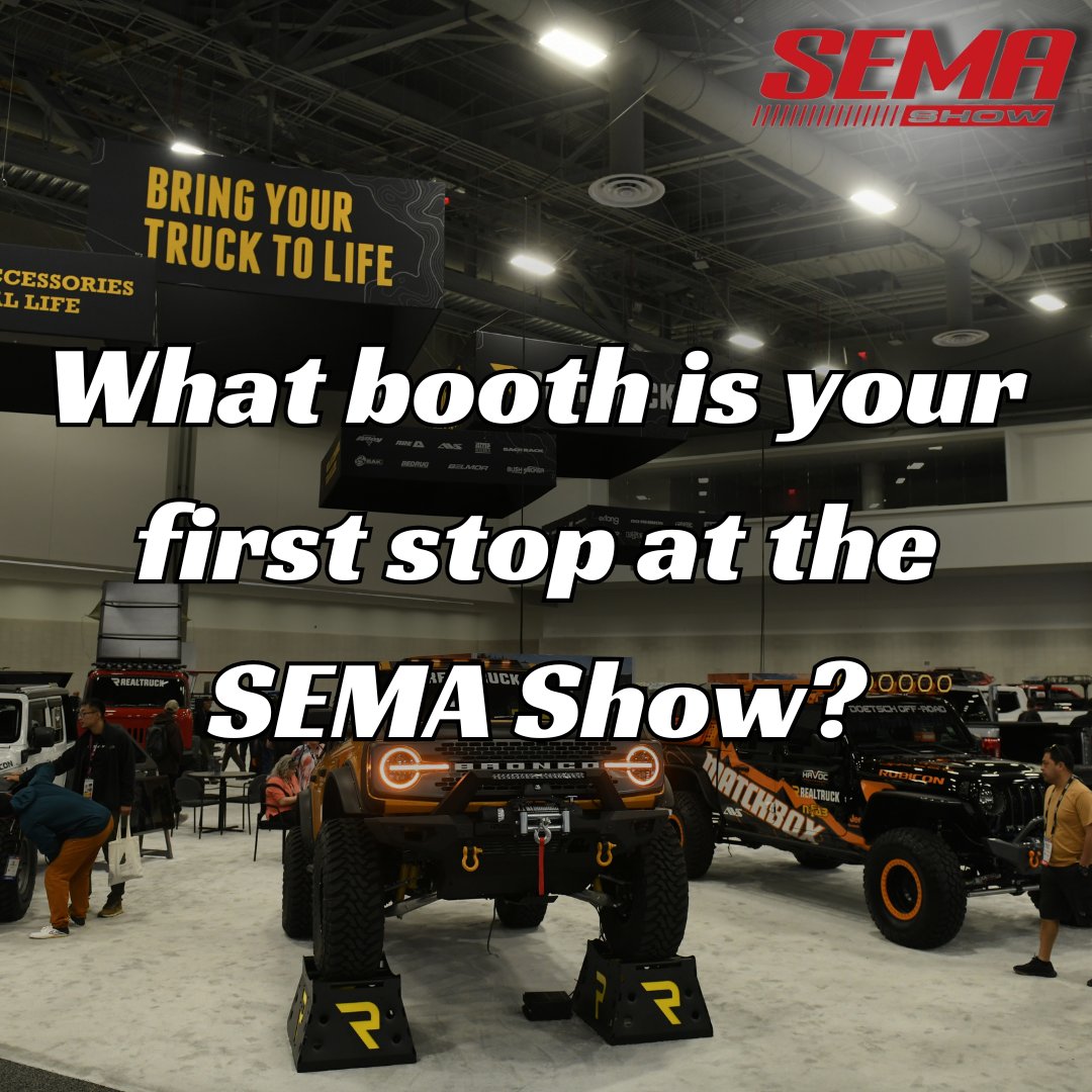 Tag the first stop you're going to make at the 2024 SEMA Show! 🤩🙌 How can you know you will be there? Check out brnw.ch/21wJt6s and register to be at the show today! 🔗 brnw.ch/21wJt6w