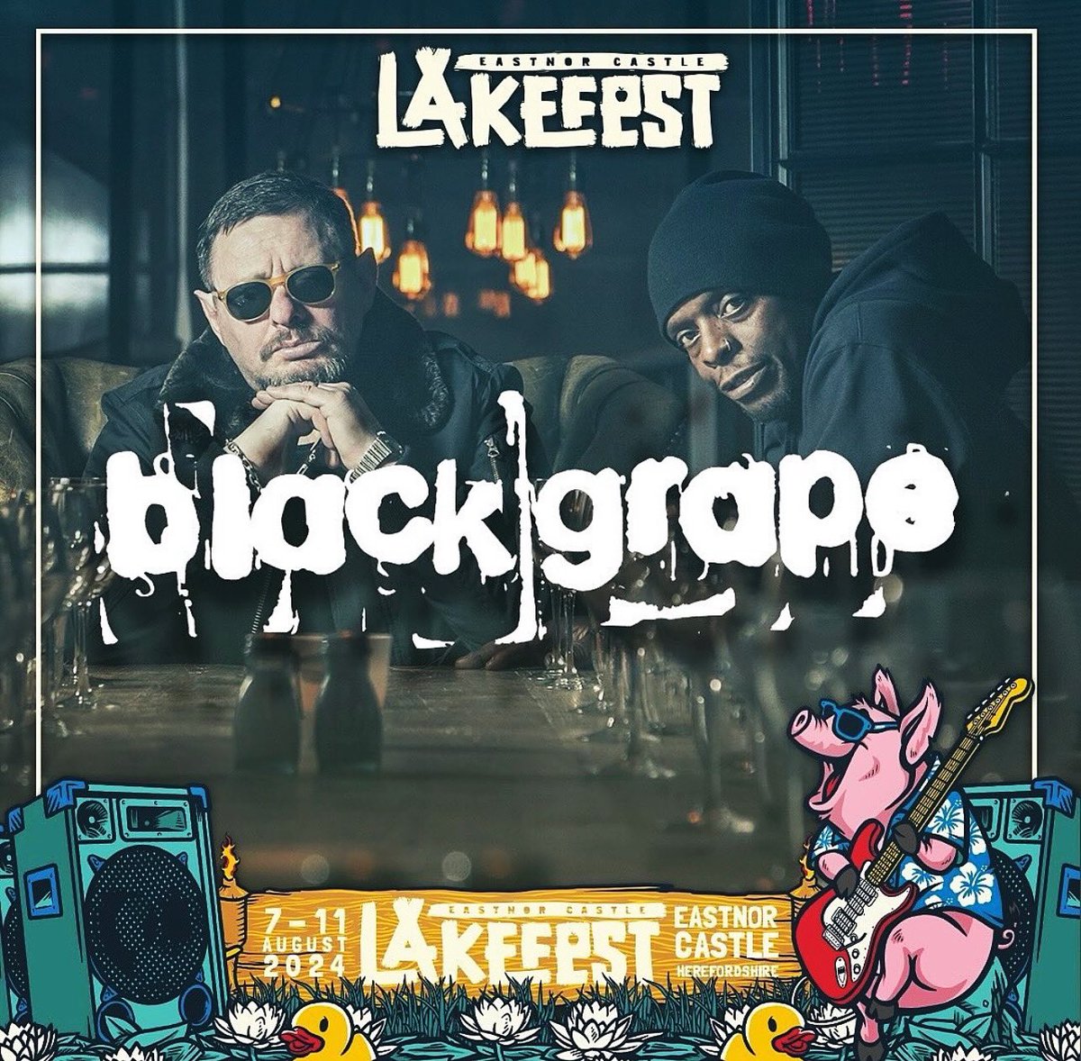BLACK GRAPE play Lakefest in Herefordshire on Friday 9th August!! 🙌🏻🥳⭐️🍇 . Tickets 👇🏻 lakefest.co.uk/buy-tickets/ . #BlackGrape #ShaunRyder #KermitLeveridge #Lakefest2024 #Herefordshire #MusicFestival #EastnorCastle #Livemusic @Lakefestuk