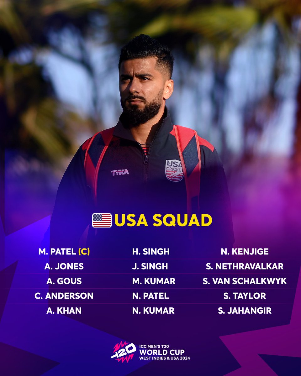 Ali Khan's return is a major boost for co-hosts USA as they head into the ICC Men's #T20WorldCup 2024 💪 Full squad details 👉 bit.ly/3Qxarer