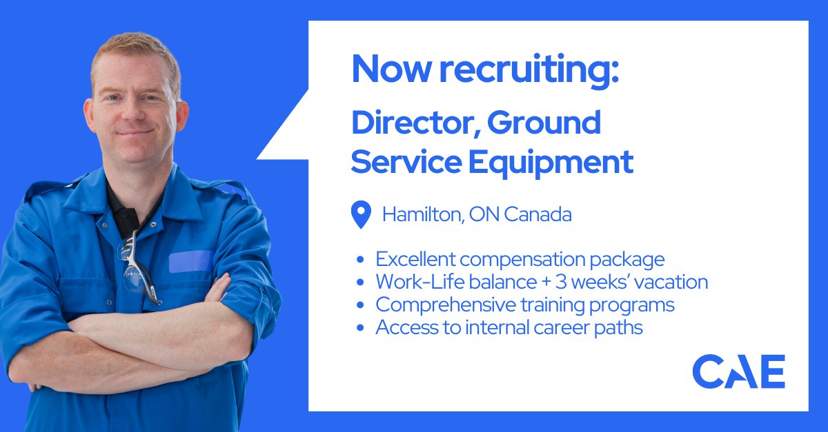 Click Here to Apply: bit.ly/3Ukf6Tj

🛠️ Ground Service Equipment (GSE) Director
📍 Hamilton, ON #Canada
 
#AviationCareers #AircraftEngineer #AviationJobs