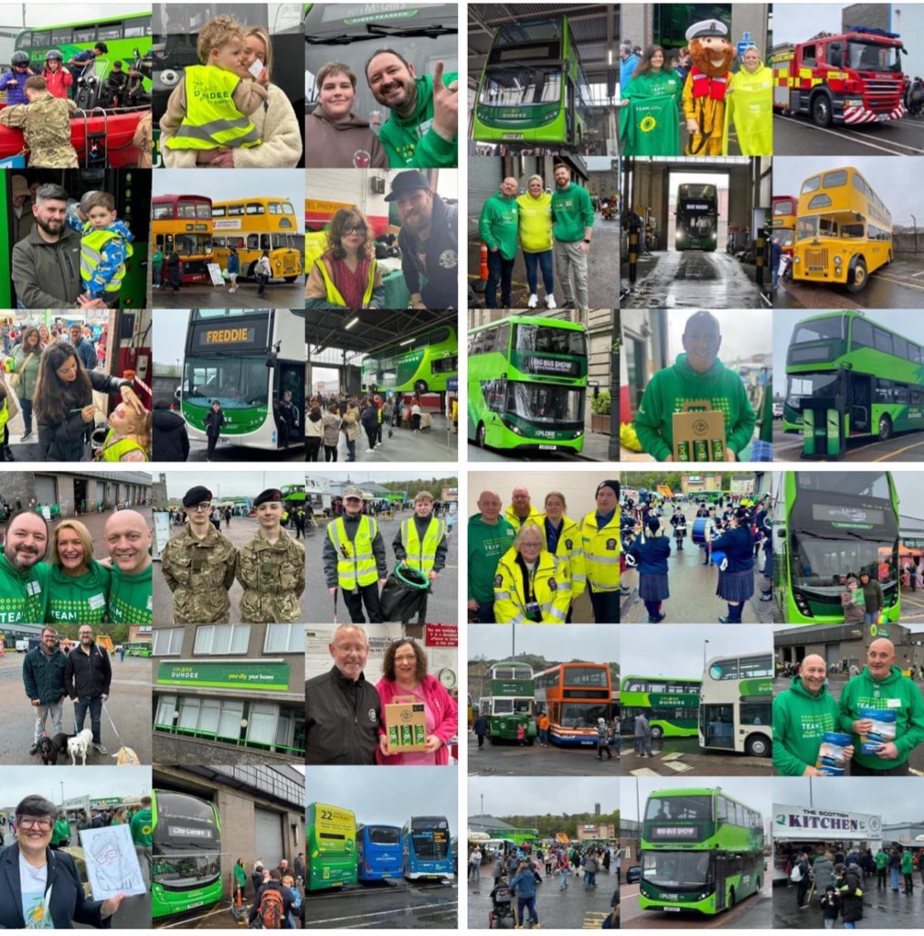 Days like today make so proud of our company, proud of the importance of buses in our community and proud of the commitment of our people in putting on a damn good show. @XploreDundee #BigBusShow Grateful 💚