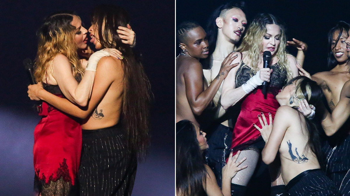 Madonna kisses topless dancer during steamy soundcheck for Celebration Tour finale in Brazil
themirror.com/entertainment/…