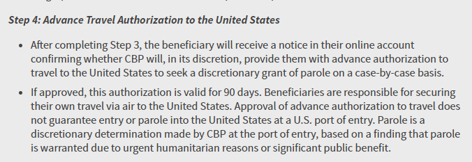 Again this complete falsehood arises. No, the Biden admin didn't 'fly' anyone here—unless you think a tourist granted a visa is being 'flown into the country' by the US government when they go to Disneyland. People approved under the CHNV program have to fly here on their own.