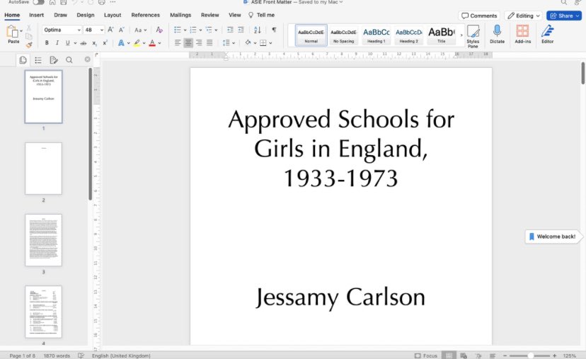 And off it goes to my editor. All 106,392 words of it. Referenced. Indexed. All the things. Now to wait for the inevitable edits. Oof. 

#academicwriting #academiclife