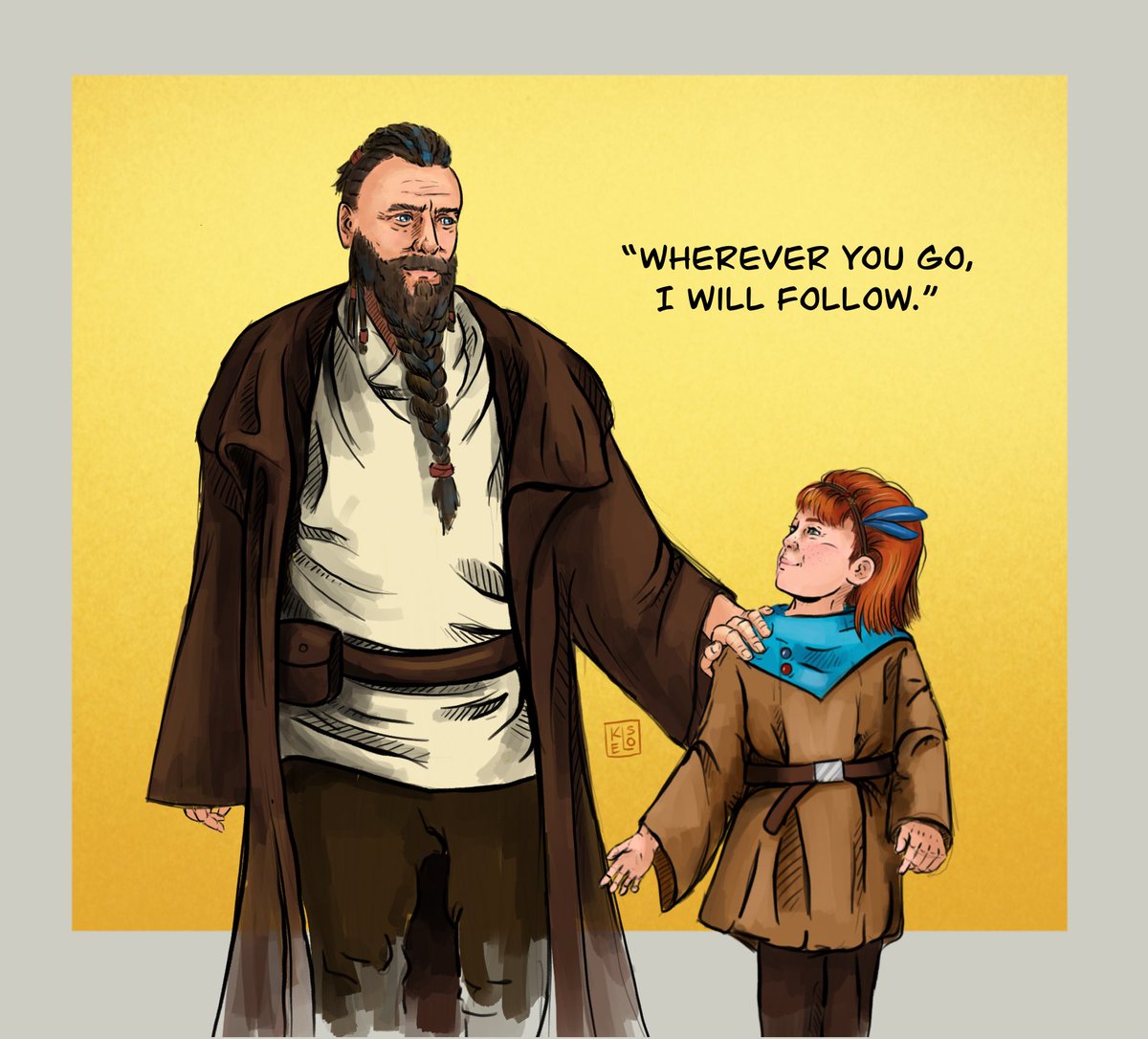 I didn’t get a chance to really flesh this one out, but I still love the idea of it. One more for the Horizon/Star Wars crossover. Rost and young #Aloy #MayThe4thBeWithYou #BeyondTheHorizon