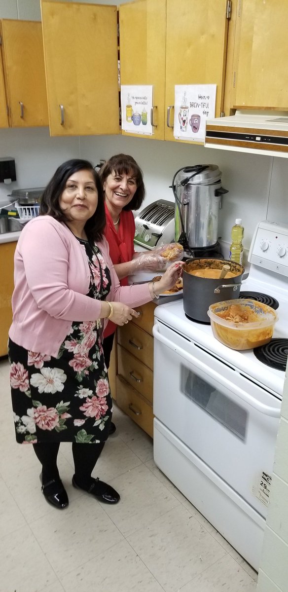 Thx 2 our Girls' Group for organizing a delicious butter chicken and salad luncheon for our staff! All proceeds went to our local food bank, as we continue to learn about the importance of community, stewardship, and giving back!