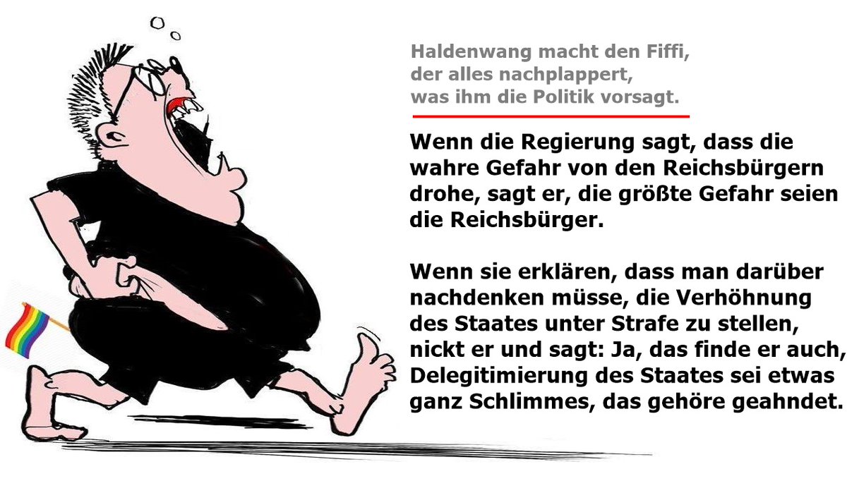 Pantoffelheld #Haldenwang macht den Fiffi, der alles nachplappert, was ihm die Politik insbesondere #Faeser vorsagt. 
@BMI_Bund @BfV_Bund