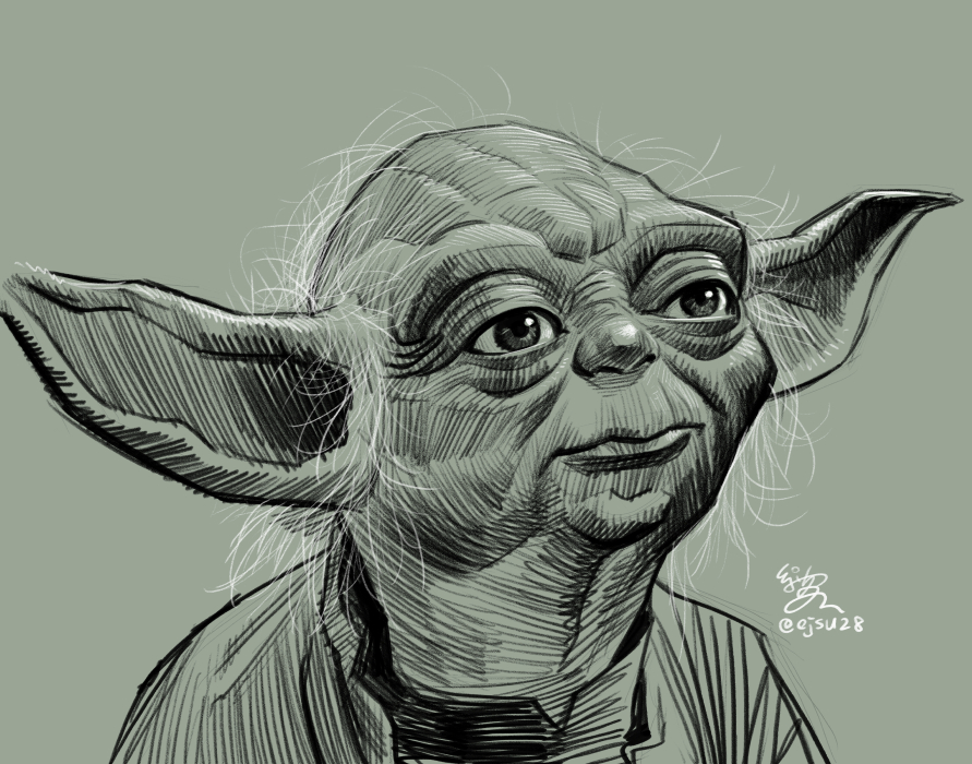 2024.0504 May 4th be with you.

Timelapse drawing
youtu.be/Ya7v0ivqyy8

#art #artwork #sketch #pencil #digitalart #practice #clipStudioPaint #timelapse #timelapsedrawing #StarWars #may4thbewithyou #may4th #yoda #jedi