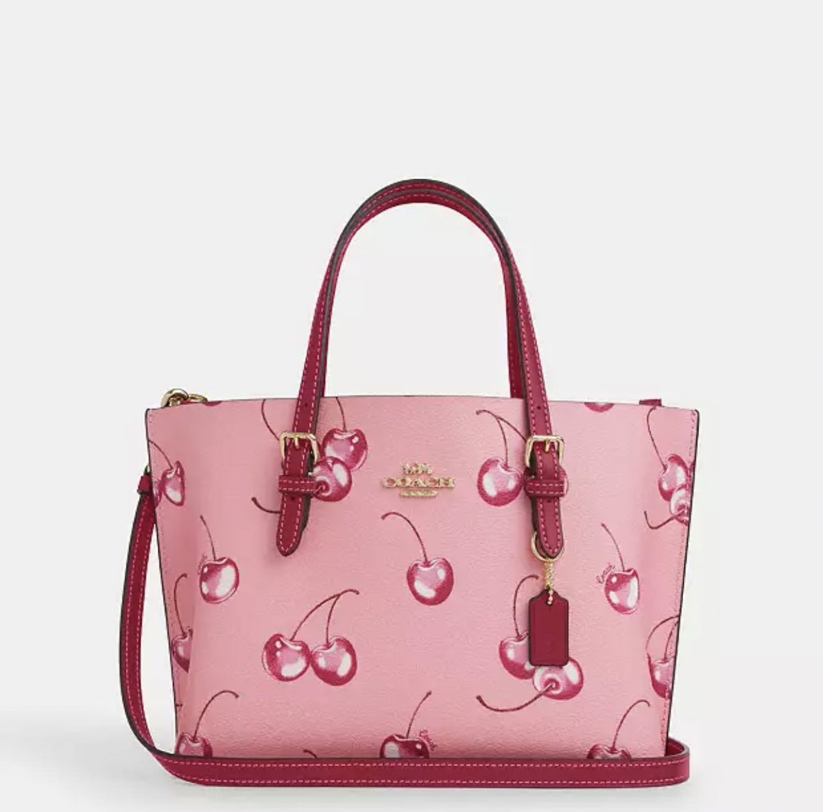 pink coach cherry bags