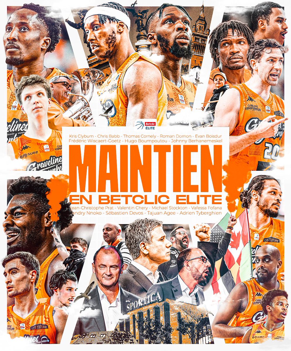 Le BCM Gravelines-Dunkerque est officiellement 𝗠𝗔𝗜𝗡𝗧𝗘𝗡𝗨 en #BetclicELITE ! 🧡 Merci à vous tous pour votre incroyable soutien durant cette saison tellement difficile à tous les niveaux. La mission maintien est 𝗥𝗘𝗨𝗦𝗦𝗜𝗘 ✅ #TousBCM