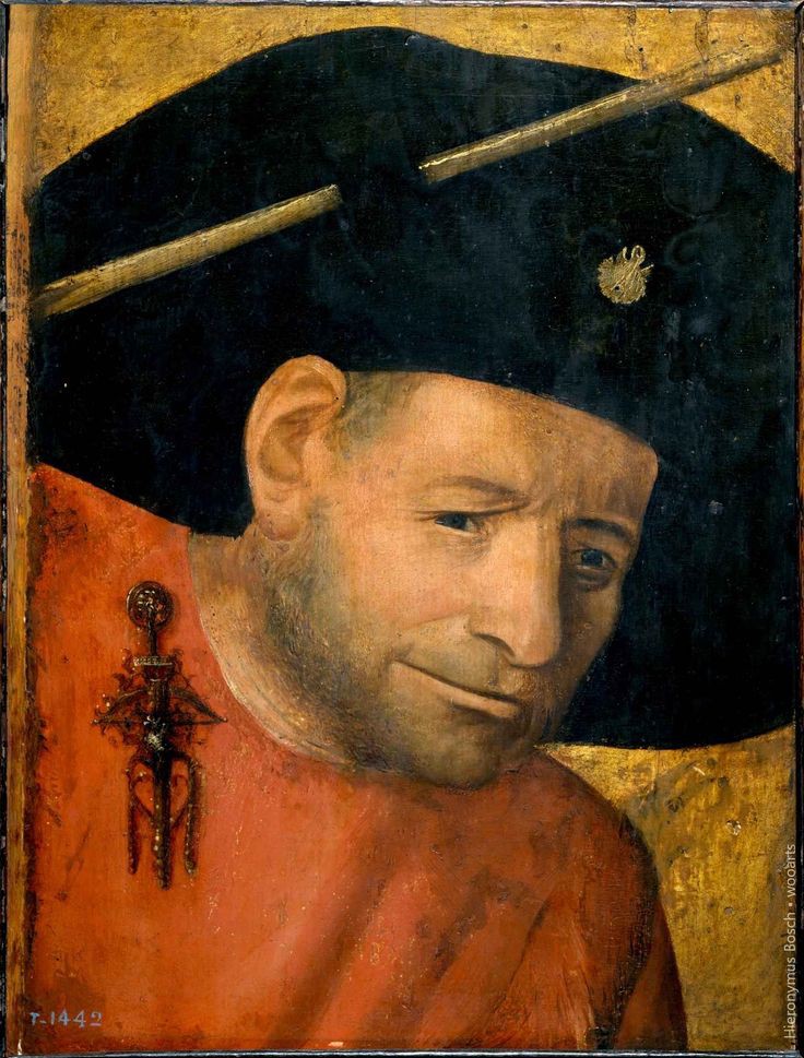 'Head of a holbardier' by H. #Bosch (1490) #fineart