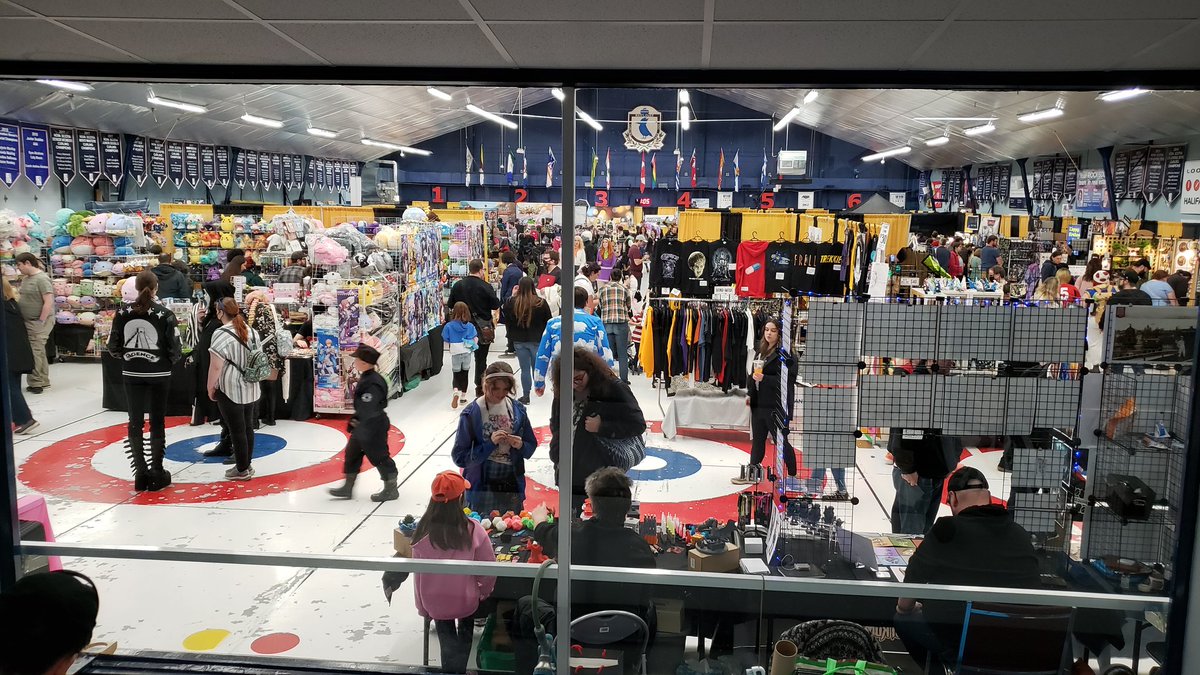 Looks like  #Geequinox in #Halifax #NovaScotia is a big success this year in their new #Curling Club location! #geeks #nerds