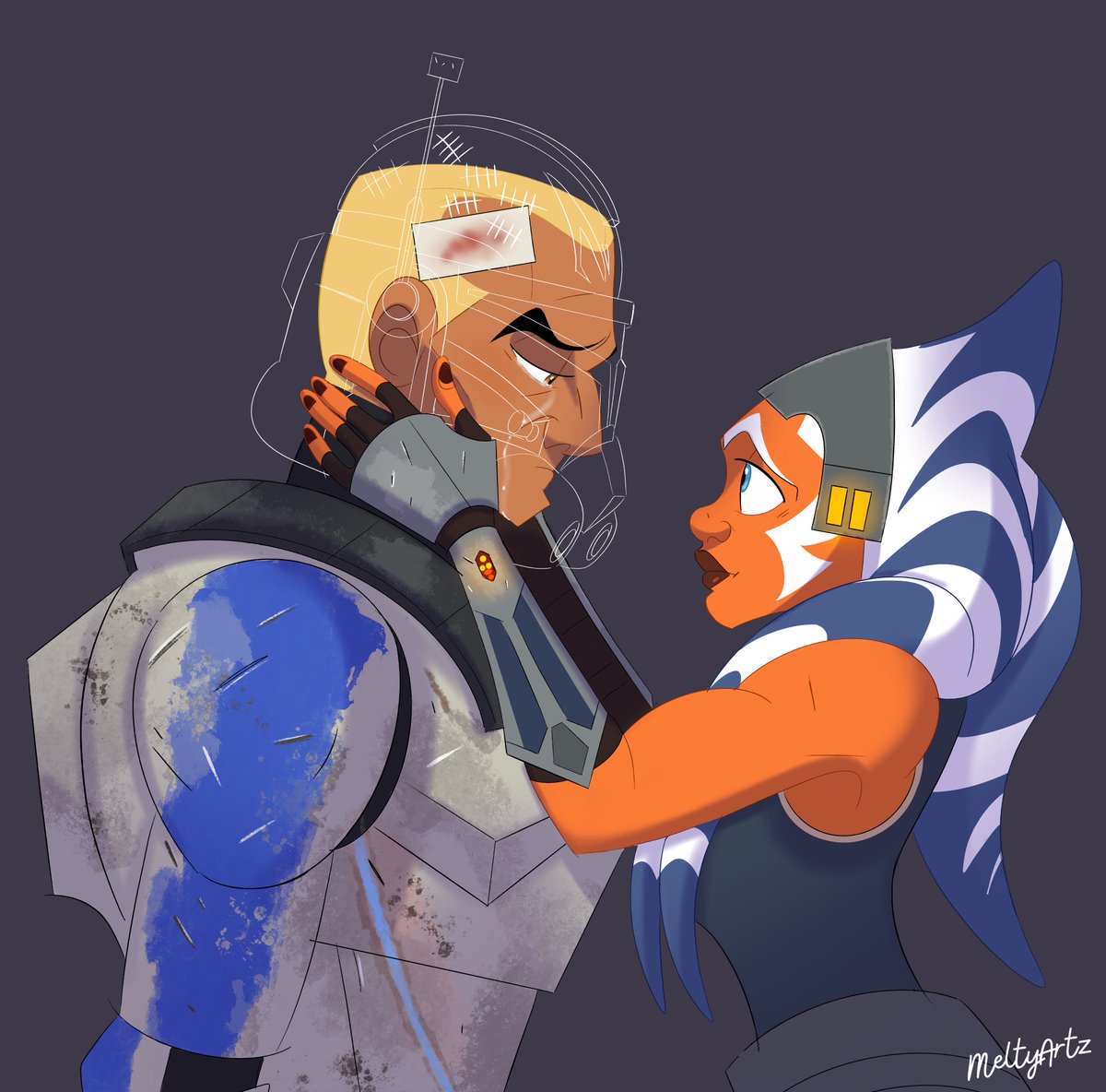 May The Fourth Be With You, friends! Here is a re-draw of a previous piece. I don’t think I’ll ever recover from the brilliance that was The Clone Wars finale. #StarWars