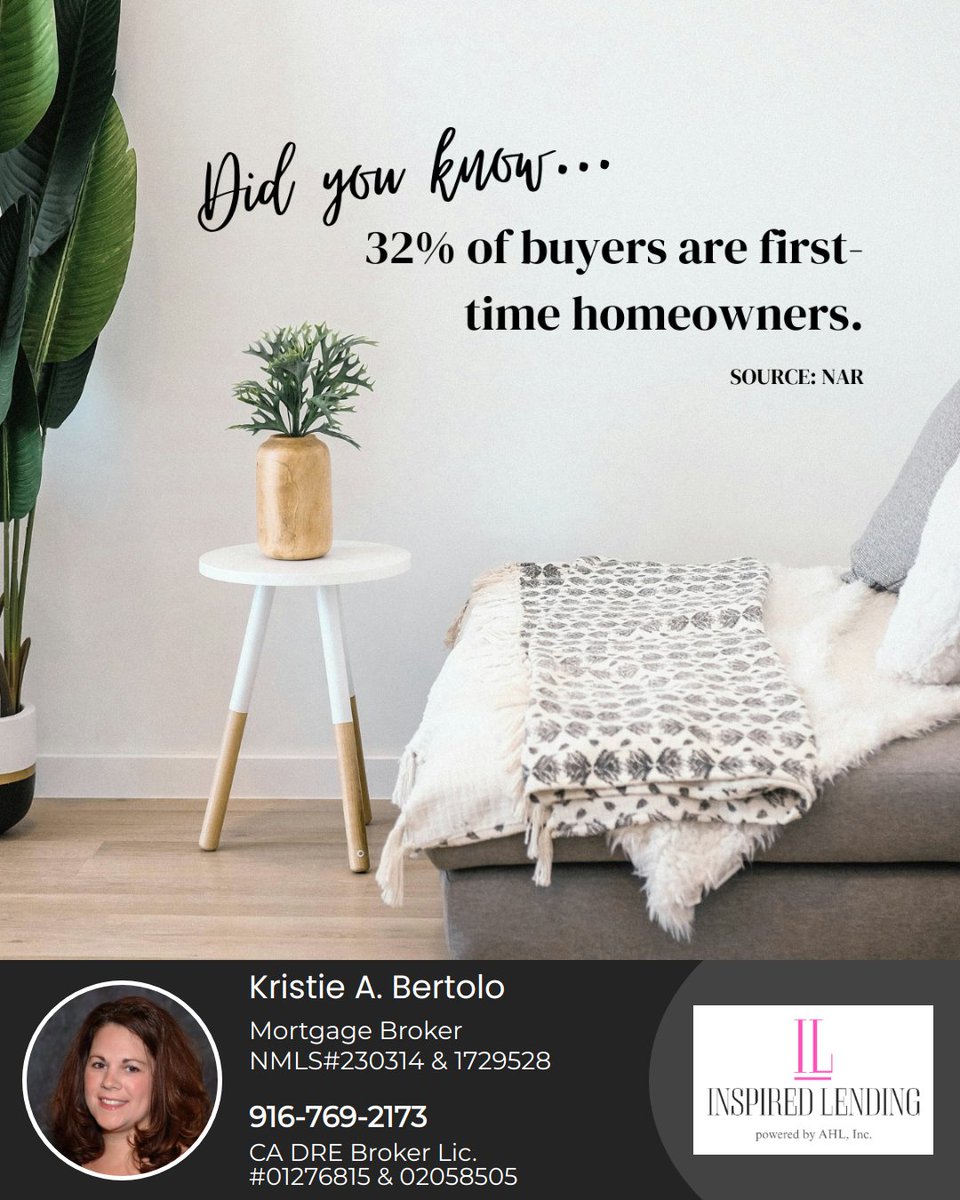 Embarking on a home-buying adventure? Whether you're a newbie to the market or a veteran in the quest for the perfect dwelling, let's track down the home that speaks to your heart. Reach out today, and let's begin house hunting!

#InspiredLending #KristieBertolo #MRTGAGE