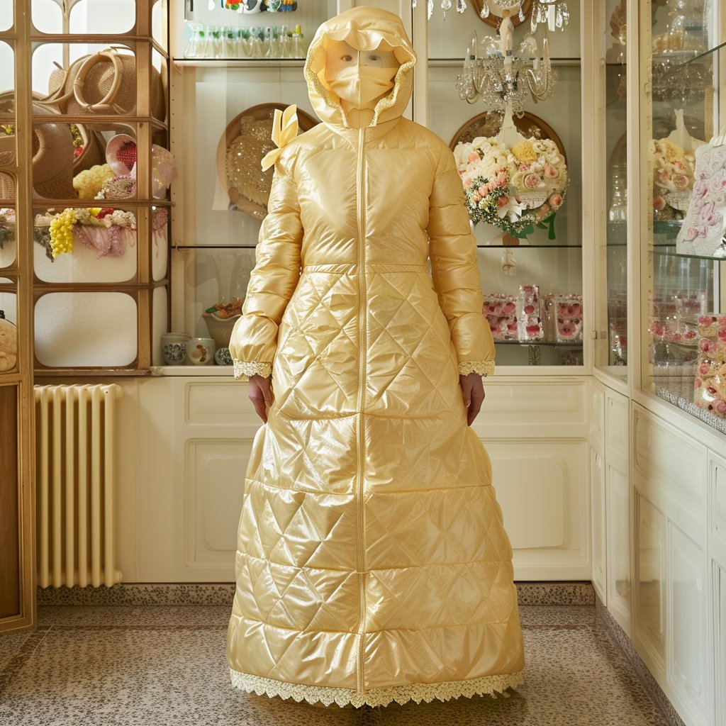18 images of gorgeous women wrapped up in elaborate yellow down have dropped on Patreon for our top tier of Patrons...

Follow us for more great content

#frilly #elaborate #feminine #winterfashion #fashion #design #coat #wintercoat #moncler #aiart #midjourneyart