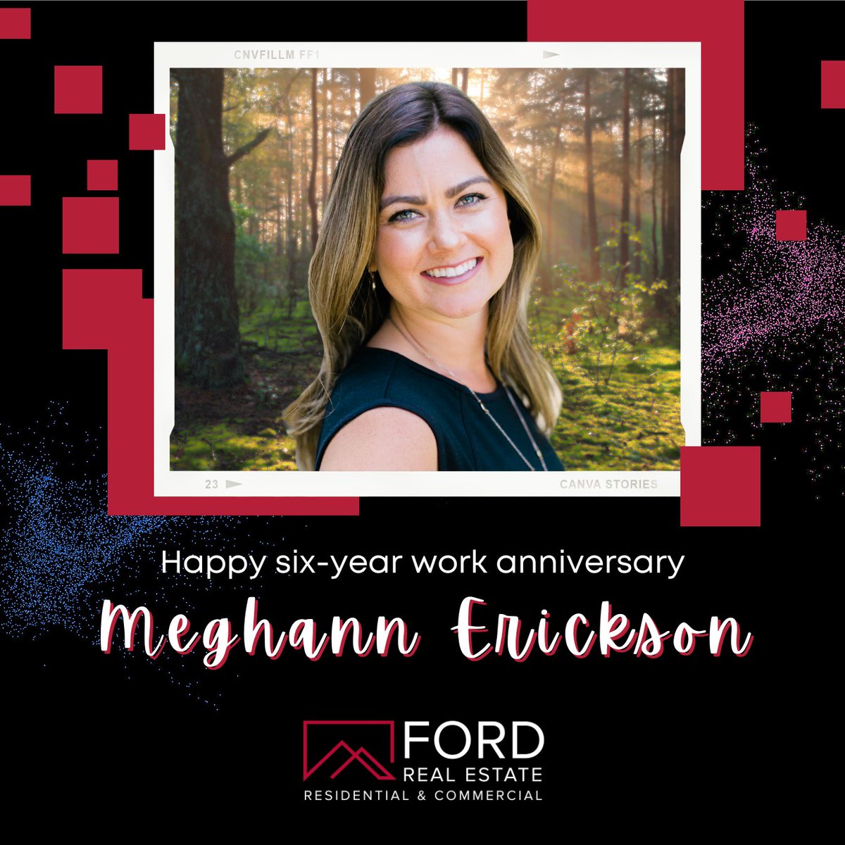 🎉👏 Cheers to Meghann Erickson on her 6th work anniversary at Ford Real Estate! 🥳 #WorkAnniversary #Realtor