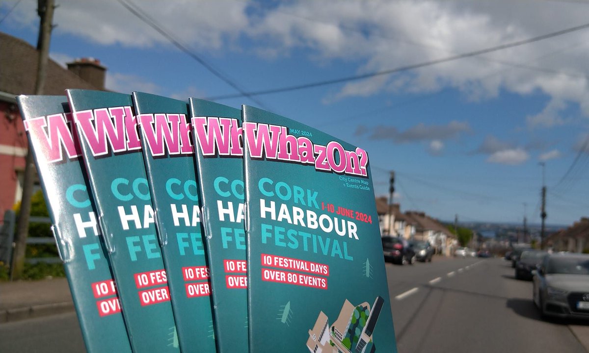 Harbour [Festival] View Road. ⚓️ Yes, up high on the Northside and way down Southside and all around the City Centre Island, you can find copies of WHAZON MAY. Thanks to all our super Sponsors & Contributors the month of May is looking very merry altogether here on Leeside. ❤️😎