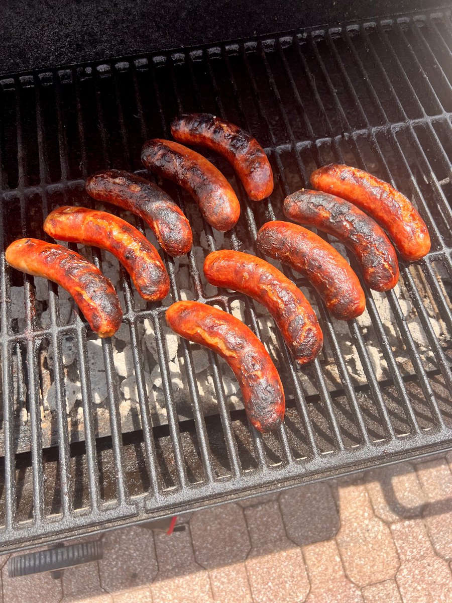 Hot Italian Sausage #charcoal #grilling