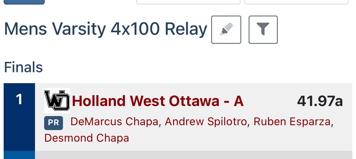 Second ever track meet first 4x1 relay school record 41.97 number 1 in the state!!! #track #Panthers