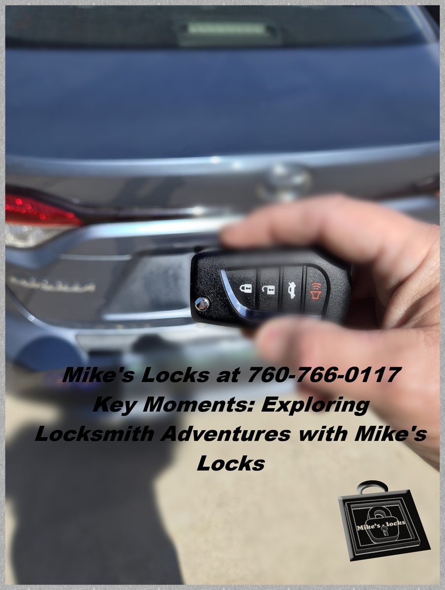 LocksMikes's tweet image. 📷

Unlocking Solutions with Mike's Locks 760-766-0117 #LocksmithExperts #KeyCraftsmanship #SecureKeys #HighDesertLocksmith #LocksmithServices #KeyReplacement #EmergencyLocksmith #MobileLocksmith