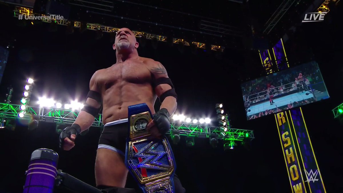 WHAT DID WE JUST WITNESS?!  Goldberg has DEFEATED #TheFiend Bray Wyatt  for the #UniversalTitle! #WWESSD youtu.be/BaQlvuvDJ9M