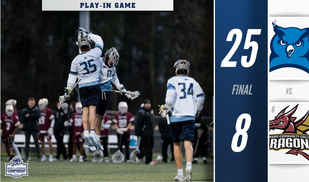 Defending champs move🔛 Harford defeats Howard in the 2024 #NJCAALacrosse Men's Championship Play-In Game! njcaa.org/championships/…