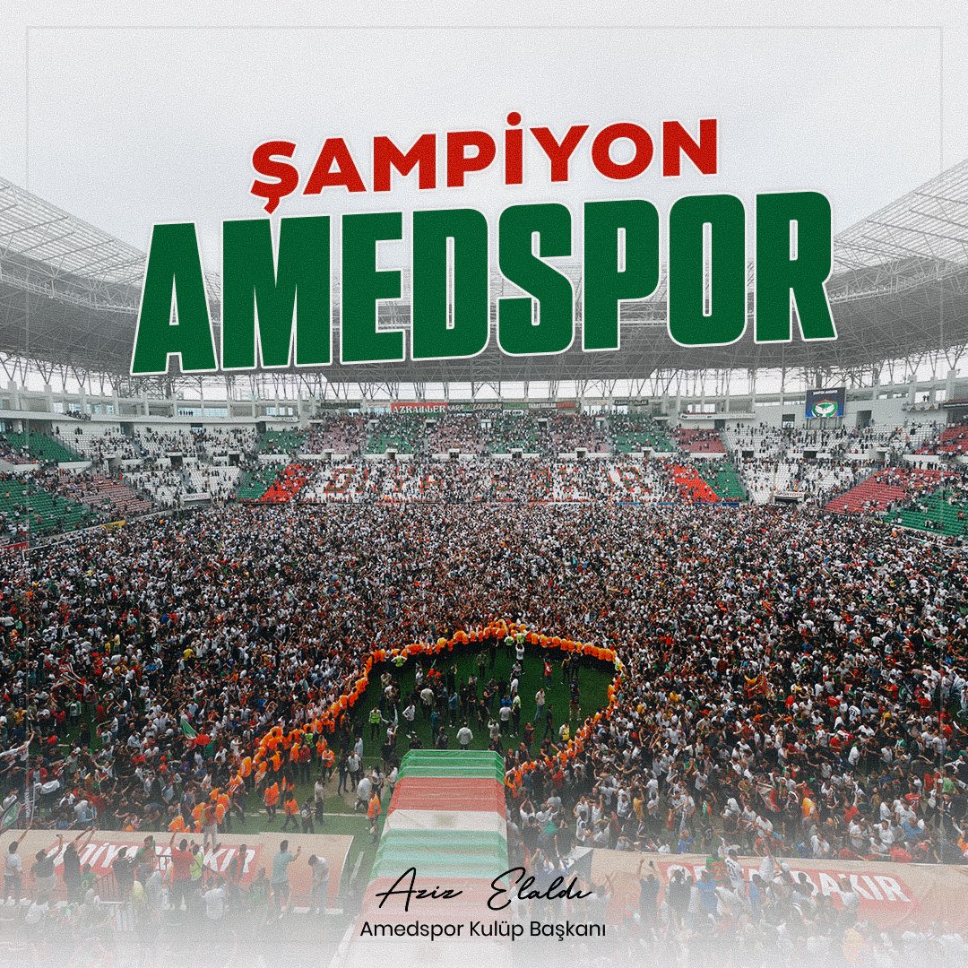 Şampiyon #Amedspor 🏆