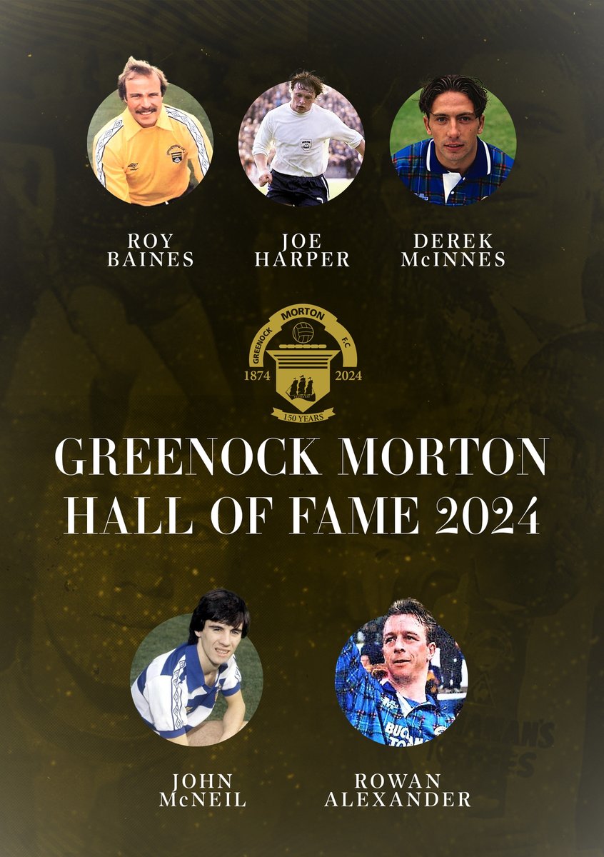 Congratulations to the Greenock Morton Hall of Fame Class of 2024 👏