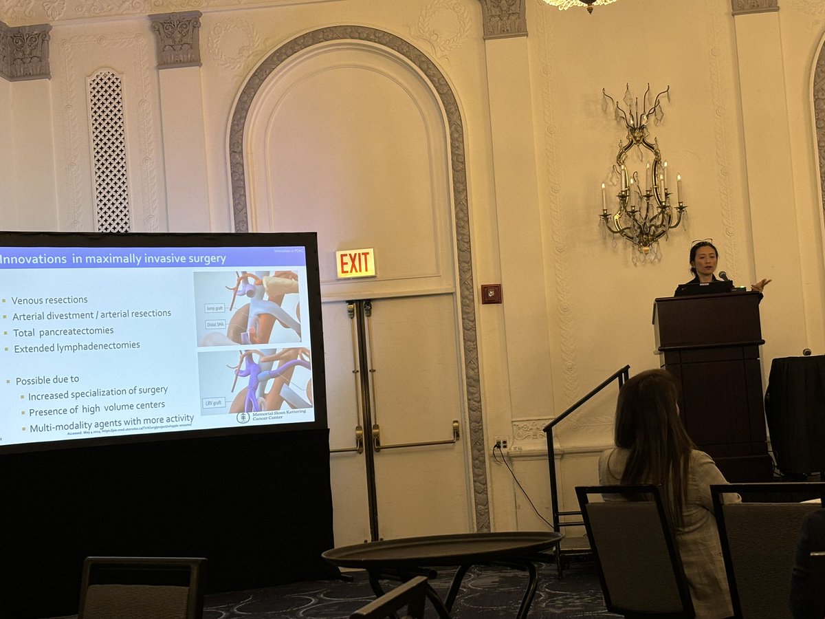 🌟 Very riveting 🗣️ by Dr. #AliceWei from @MSKCancerCenter on surgical innovation in pancreatic cancer 🔪🦀

#GITwitter #SurgTwitter @NatPancFdn
