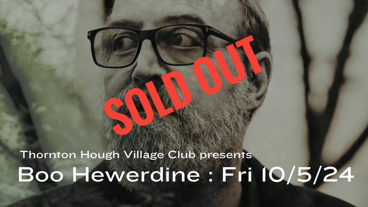 Fridays @boohewerdine gig is now sold out. Thanx all who bought tickets. Your support is much appreciated.
