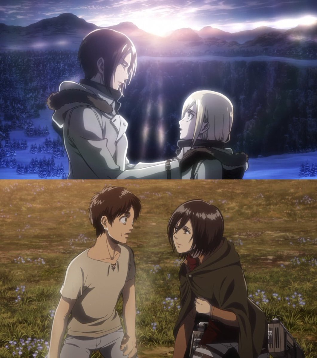 Historia said “Ymir” more times than Mikasa said “Eren” in season 2.