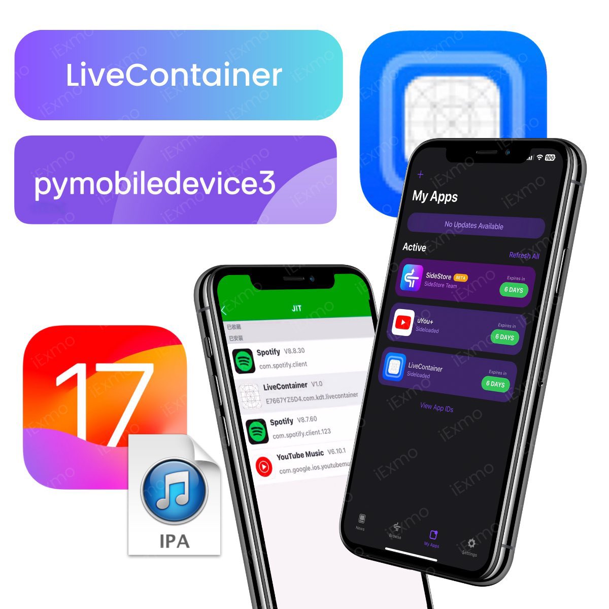 LiveContainer for iOS 17✅

Allowing users to install unlimited apps (bypassing the 10 apps limit of free developer accounts) even on #iOS 17.4.1🚀

Download: iexmo.com/ipastore/troll…

Tweaked Apps: iexmo.com/updates/ios-17…

Best alternative to #TrollStore installation on #iOS17 🛠️