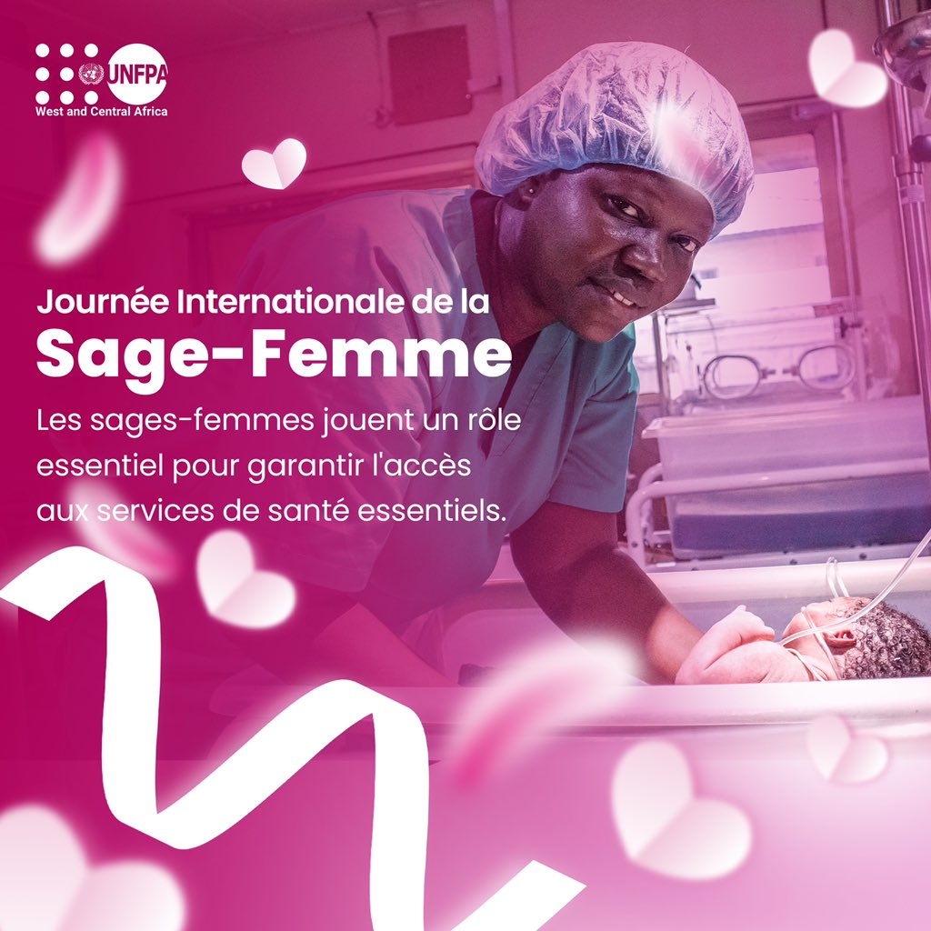 Journée Internationale de la Sage-Femme: la contribution de UNFPA au Tchad ! Les sages-femmes jouent un rôle essentiel pour garantir l'accès aux services de santé essentiels.
