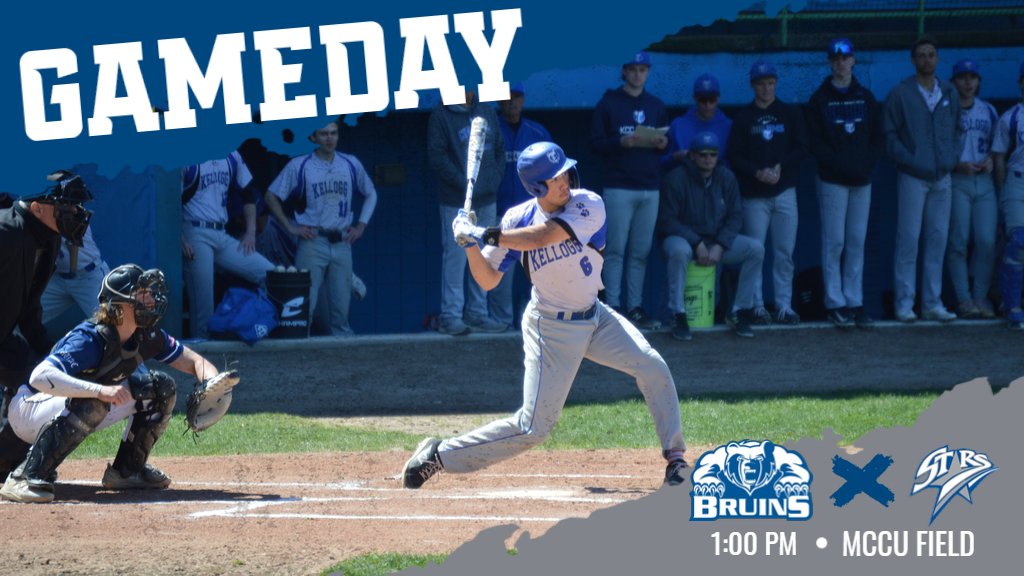 ⚾️ #KCCBaseball Game Day! No. 20 @BaseballKellogg host Lansing CC today! Swing by to support! 🆚 Lansing 🕑 1:00 PM | double header 📍 MCCU Field | Bailey Park 📊 web.gc.com/teams/yFy2byWv… Let’s go Bruins! #BruinStrong #GoBruins