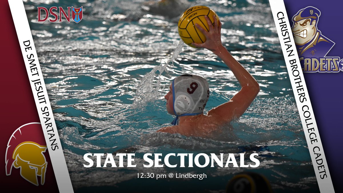 Good luck to our @PoloDesmet #Spartans as they take on CBC in the #State Sectionals #LetsGo #RaiseTheBar @DeSmet_ADBarker @STLhssports