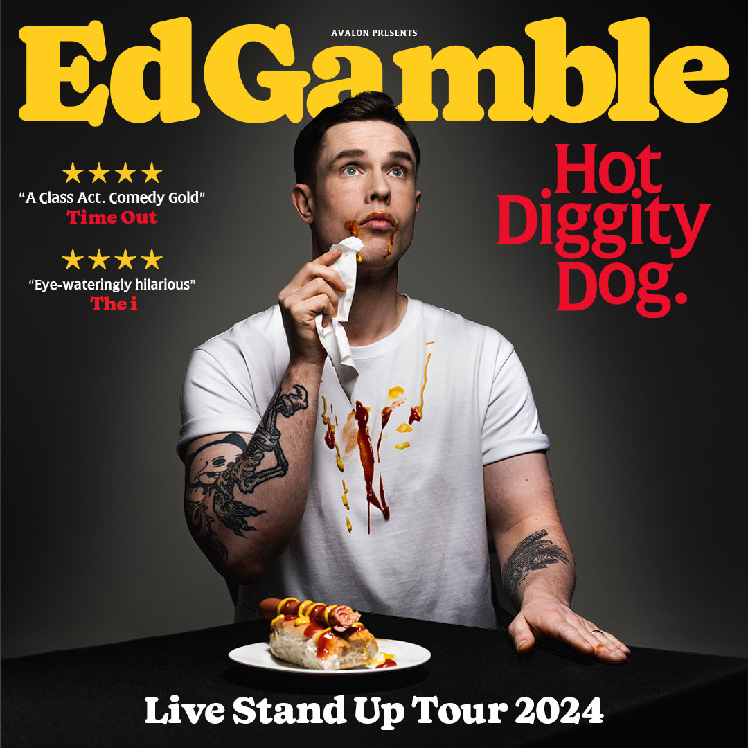 🌭 Hot Diggity Dog! Comedy is on the menu with Ed Gamble's stand-up tour - coming to Edinburgh's #FestivalTheatre on Sun 20 Oct 2024. There will be all your classic Gamble ranting, raving and spluttering but he’s doing fine mentally. Promise. 🎟️ bit.ly/3QOg0ph