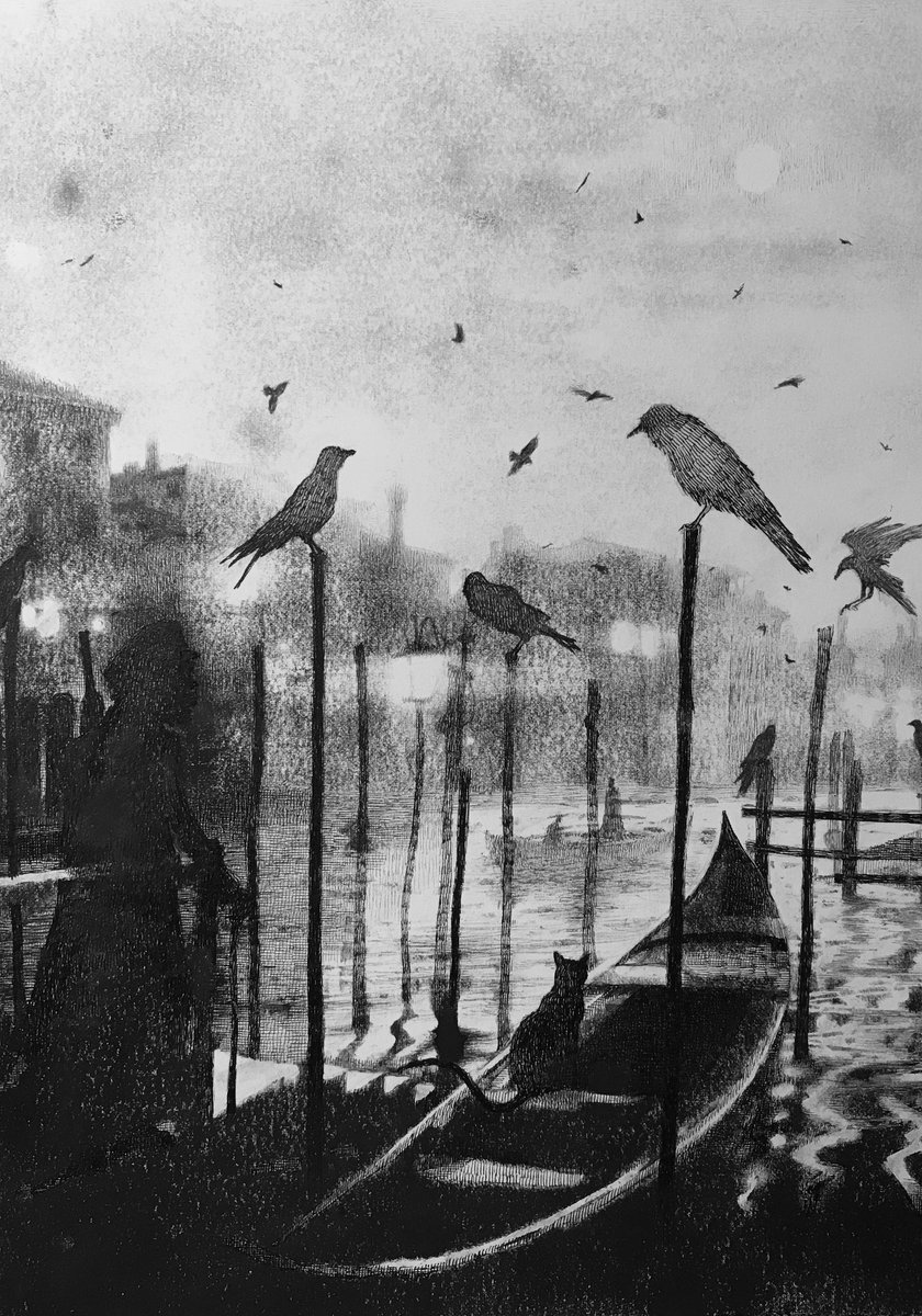 Crows and a Cat, Venice.