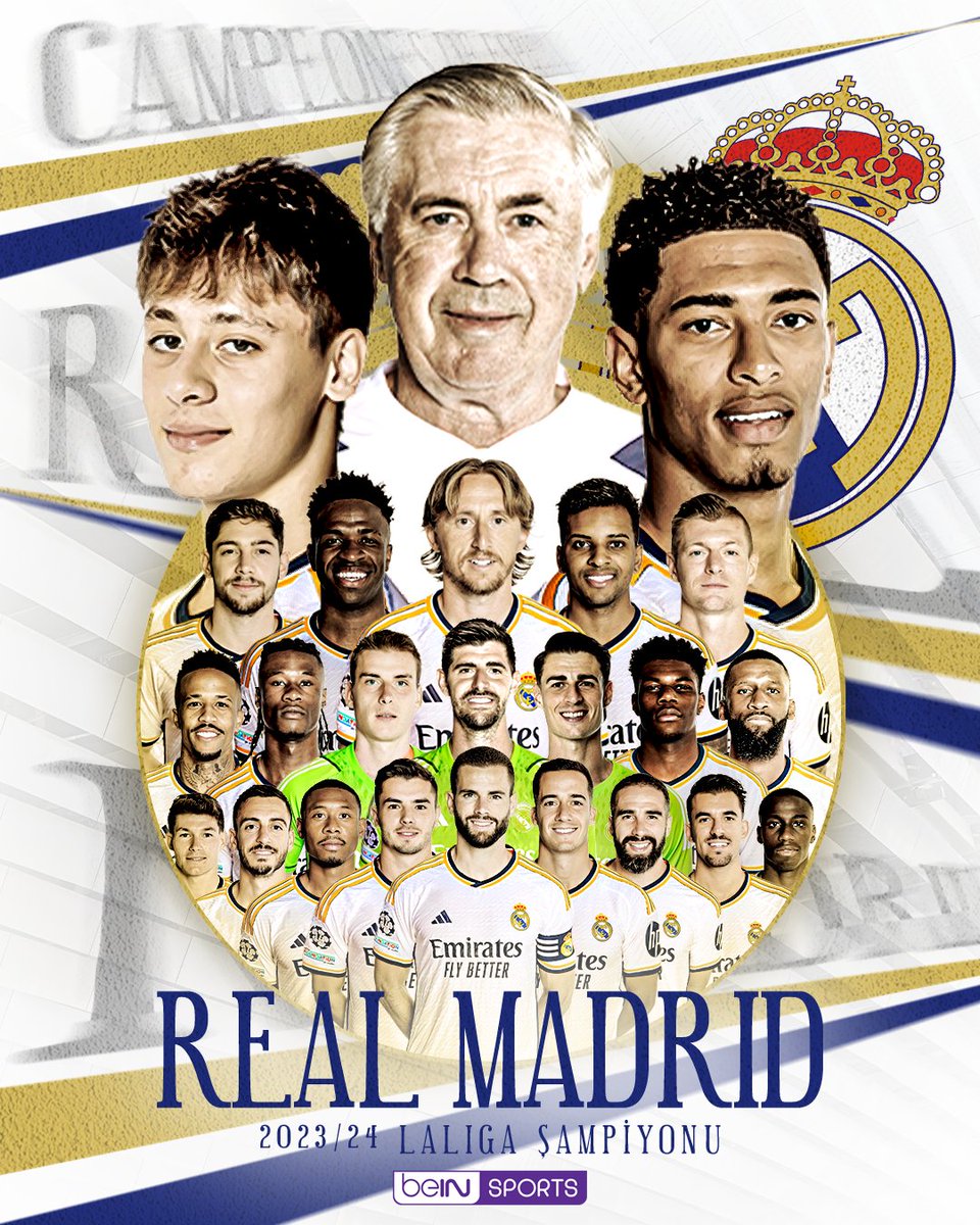 🇪🇸 LALIGA'da 2023-2024 sezonu şampiyonu: Real Madrid! 🏆